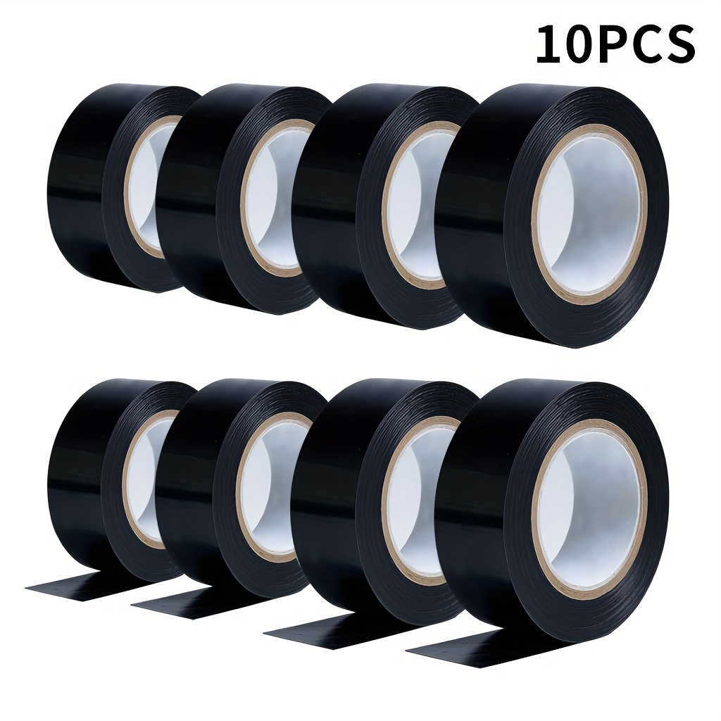 Image of 10 Rolls Of Pvc Electrical Insulation Tape - Strong , Heat And Weather , Moisture-proof, Durable, Suitable For Wiring, Racket Grips, And Household Use