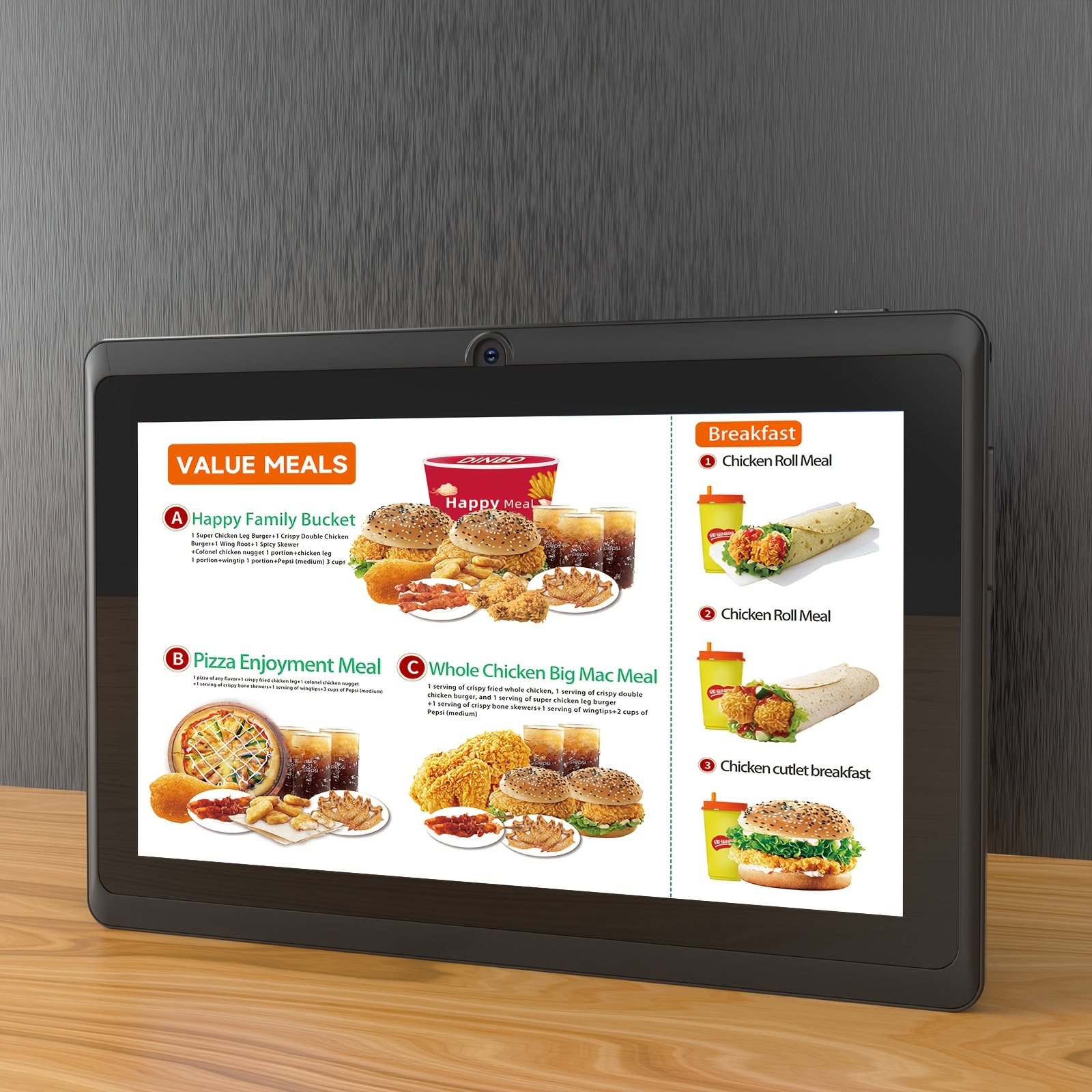 restaurant self ordering   kiosks   tablet 7 inch   12 0 tableta 32gb storage 512gb sd expansion tablet processor 1024  ips   screen   tablet interactive display