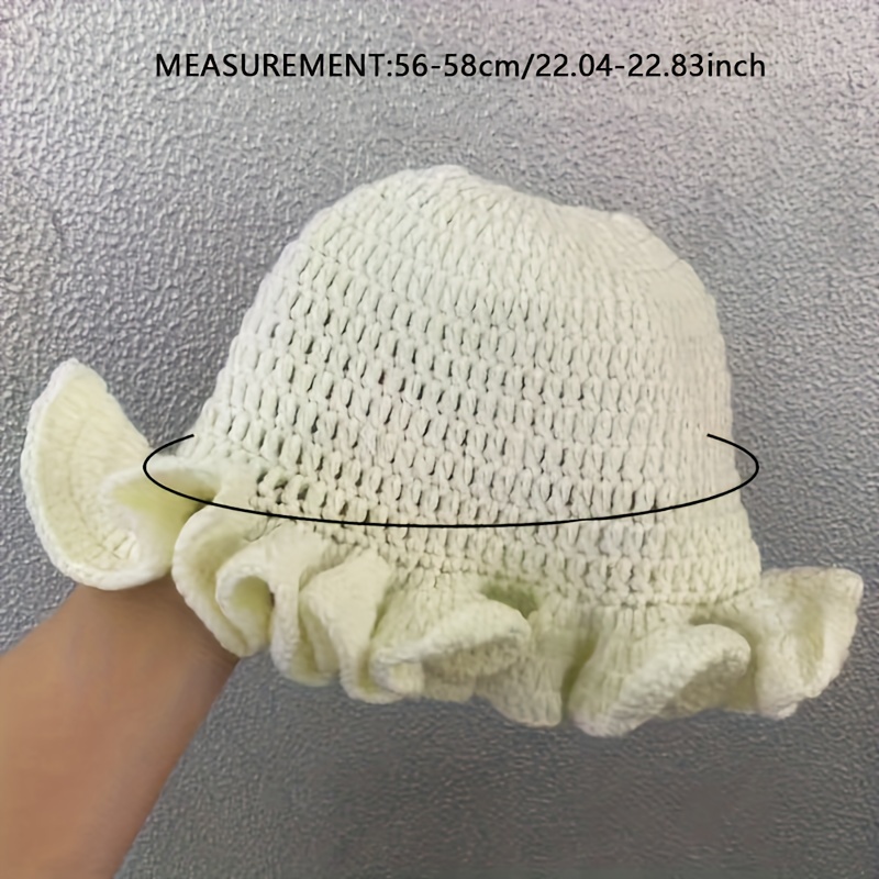 cross border new crochet bucket hat womens lace cap - Temu South
