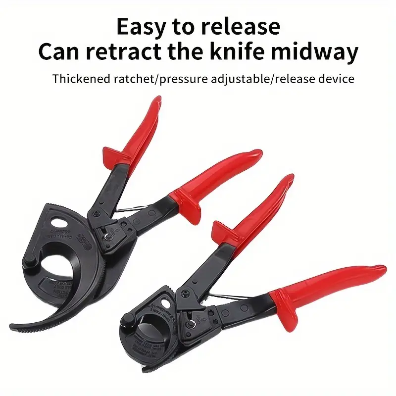 heavy duty ratchet cable cutter portable metal wire cutting tool for aluminum copper up to 240mm capacity no electricity needed ideal for holiday birthday gifts details 2