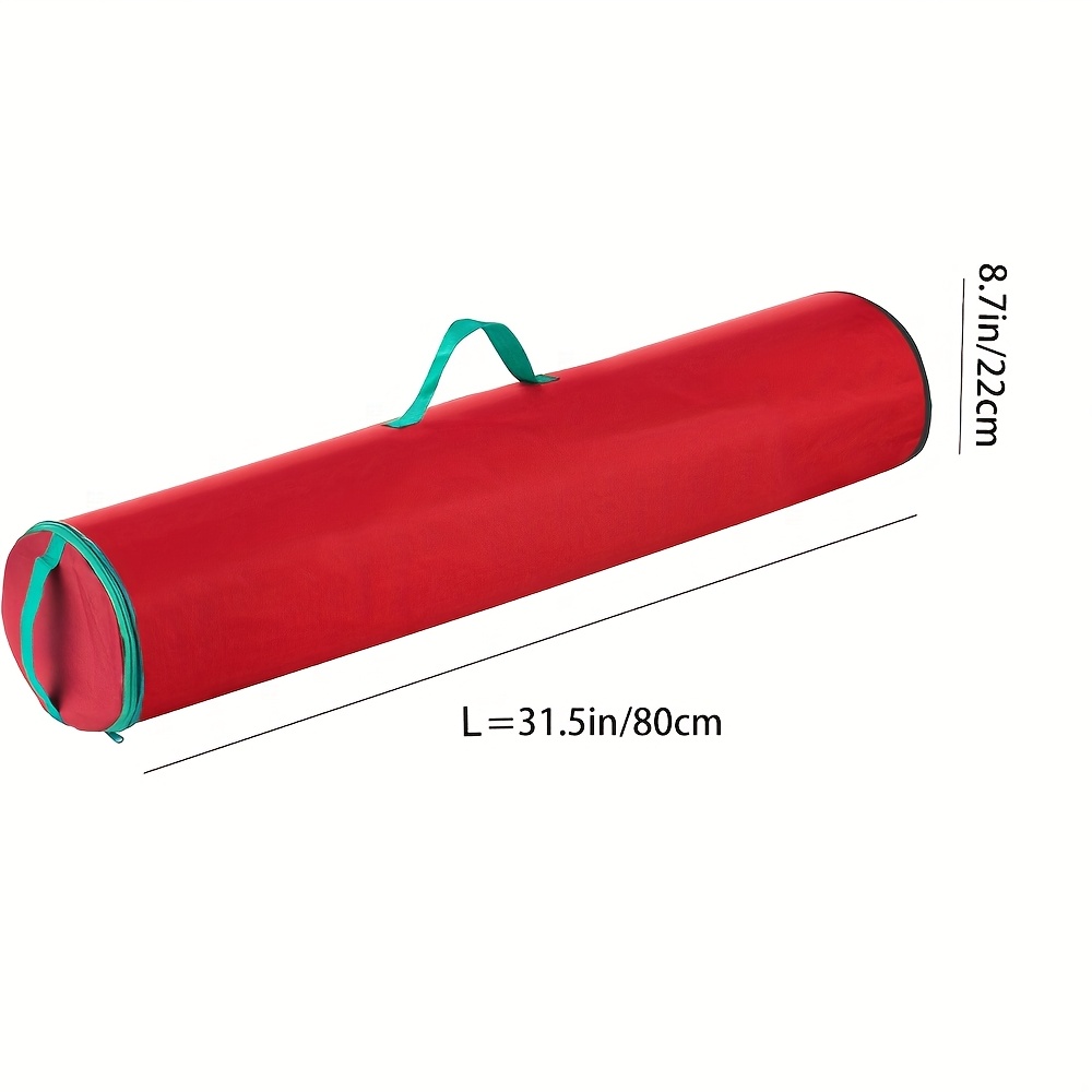 Image of Pc Wrapping Paper Storage Bag, Under-bed Organizer For Storing Multiple Rolls Of Xmas Gift Wrap, " Long Container Made Of Durable Oxford Material, With Top And Side Handles