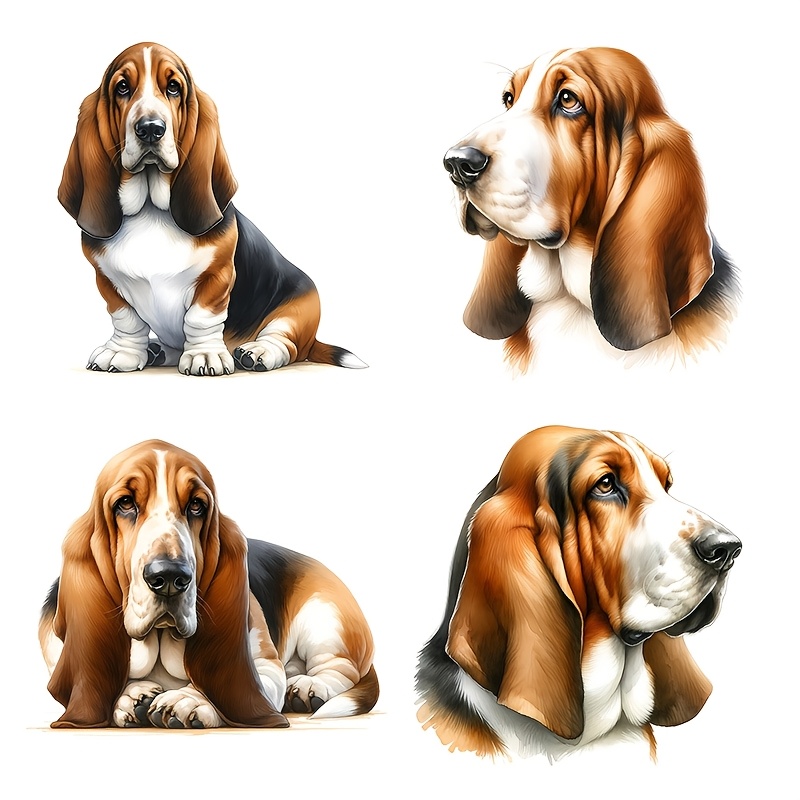 

Basset Decal, High- Double-sided Printed Plastic Sticker, -resistant, Motorcycle & Car Bumper Sticker, Vehicle Body Decoration Decal