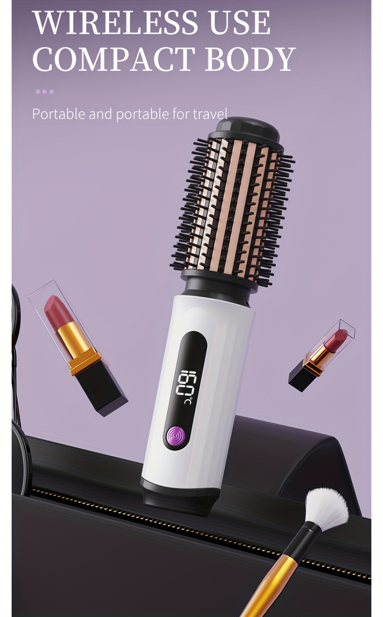 Nieuwe USB Oplaadbare Grensoverschrijdende 2-in-1 LCD Display Krultang en Stijltang, Dual-Use Draadloos Draagbaar Elektrisch Haarstyling Gereedschap voor Stijlen en Krullen