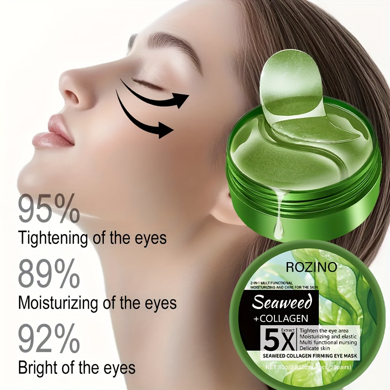   firm seaweed collagen eye mask   out puffy eye signs under eye patches moisturiz reduced dark circles eye bags wrinkles   suitable for swollen eye dark circles   fatigue eyes   loose swollen of signs Product details 2