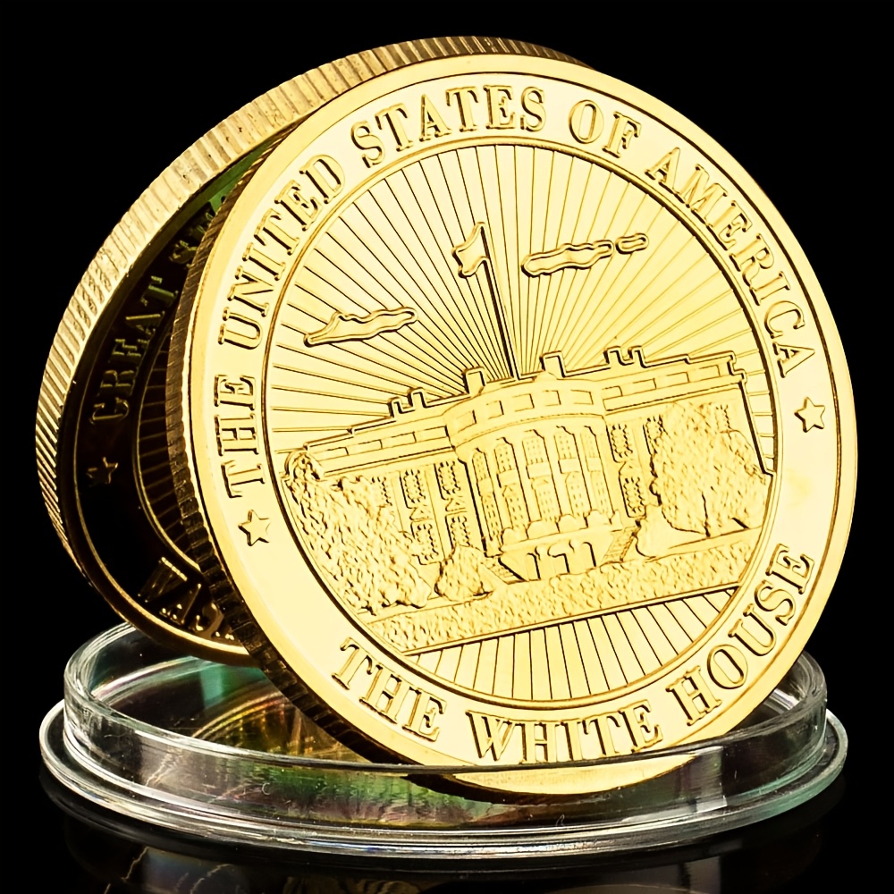 

Gold Plated Coin, Great Seal Of The United States Commemorative Souvenir And Gift, 1pc,