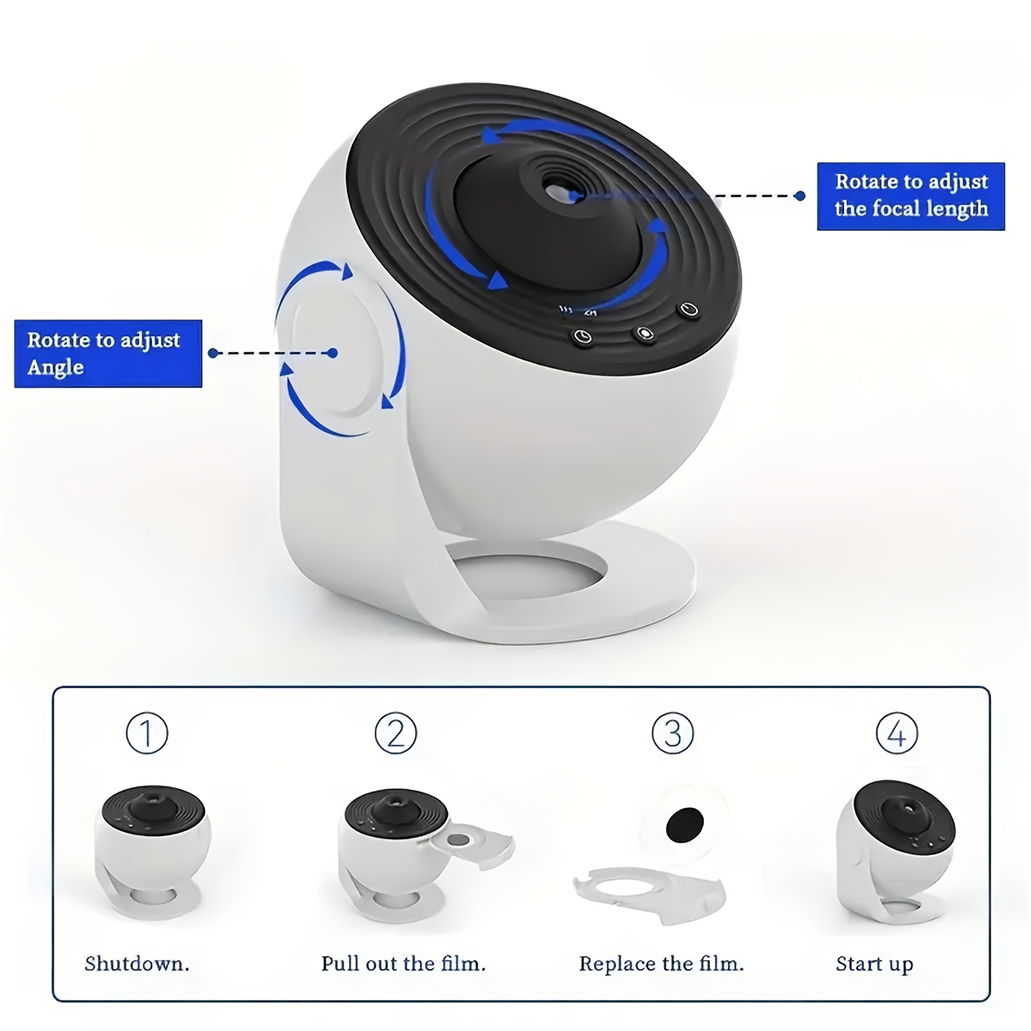 Galaxy Projector Star Projector with Adjustable Knob
