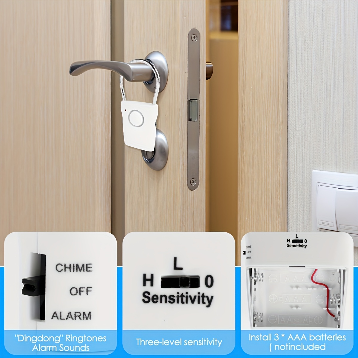 alarm a very loud siren that     up to 680 feet away hangs from a backpack or bicycle handlebar and   to   the alarm   business travel Product details 1