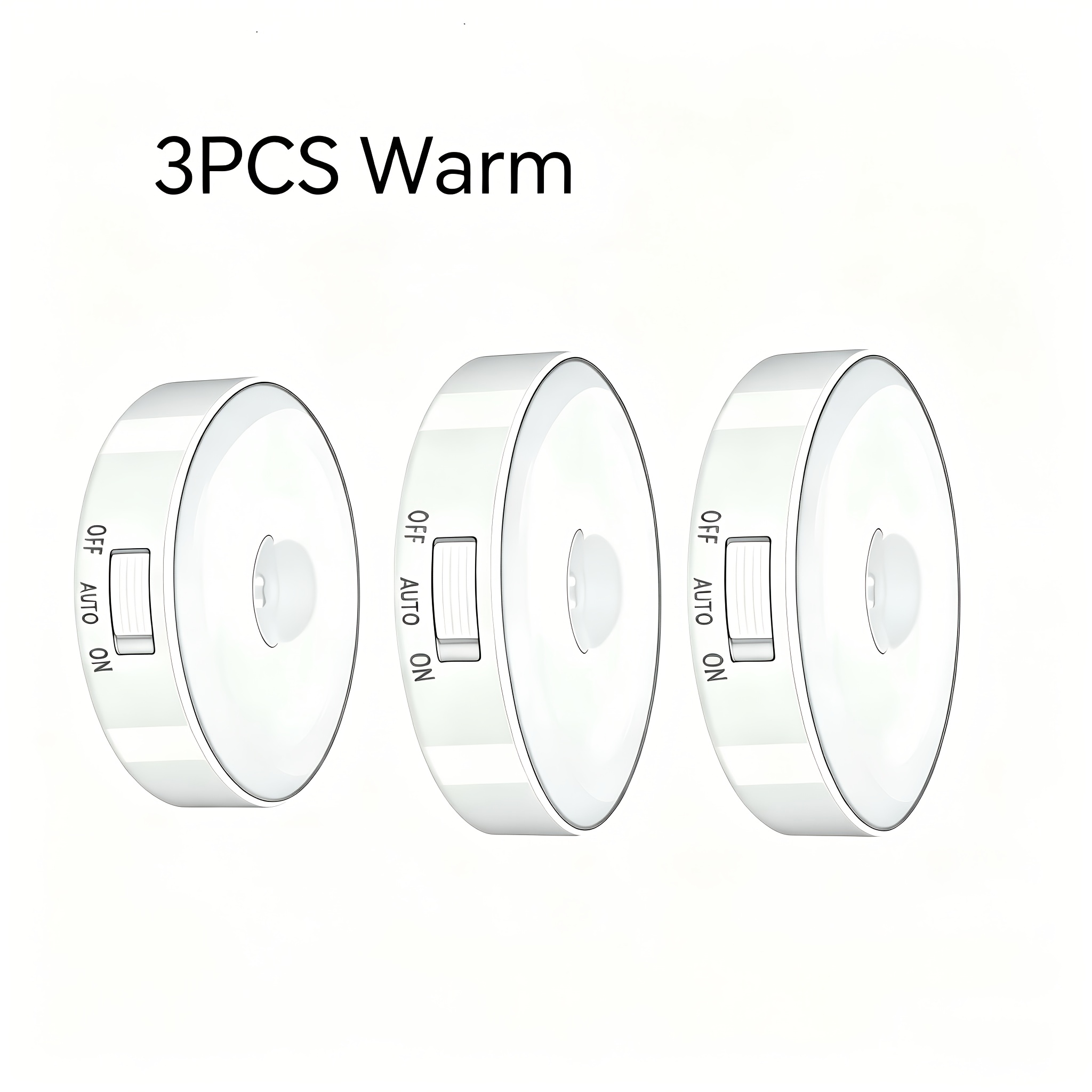 1/3pcs 8 LED Indoor Motion Sensor Lights, Round Wall Lights for Ambiance, Lights with Rechargeable , Portable LED Night Light , Suitable for Bathrooms, Nightstands, Stairs, And Cabinets -