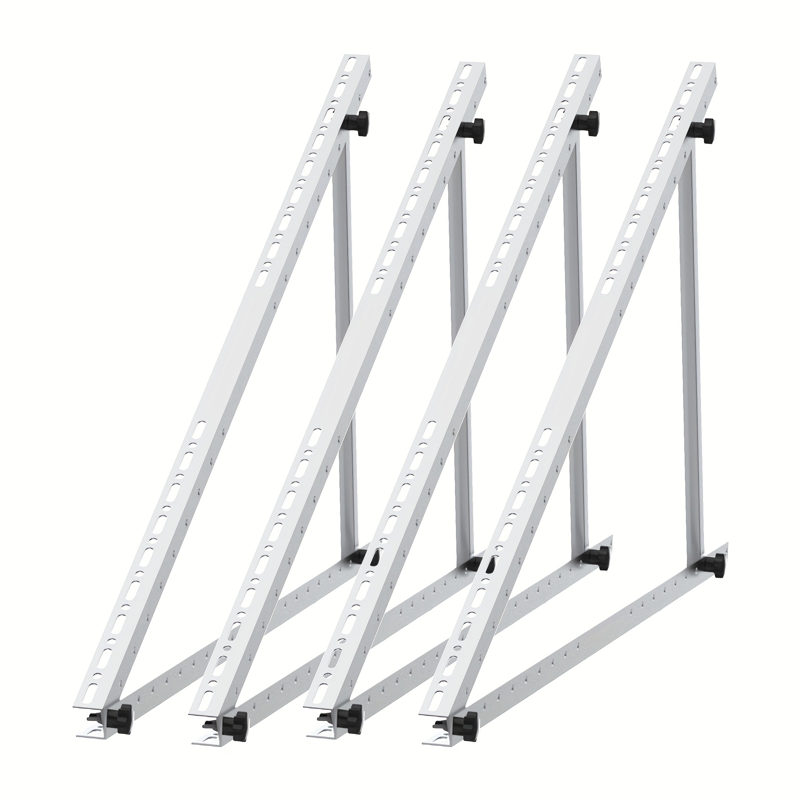 Image of 114 Cm 45 Inch Aluminum Balcony Power Station Bracket Stand Adjustable Angle 0-90° 100w-1200w Solar Panel Mounting Kit For Flat Roof Wall Boat