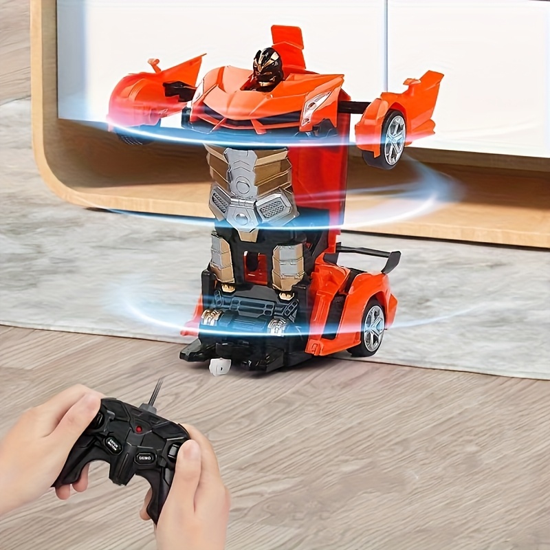 Remote Control Transforming Car Model Toy - 2-in-1 Deformation Remote Control Car with 2.4G Hz, 360° Rotation Drift, Electric Racing, Outdoor Toy, USB Rechargeable Battery Christmas, Birthday Gift