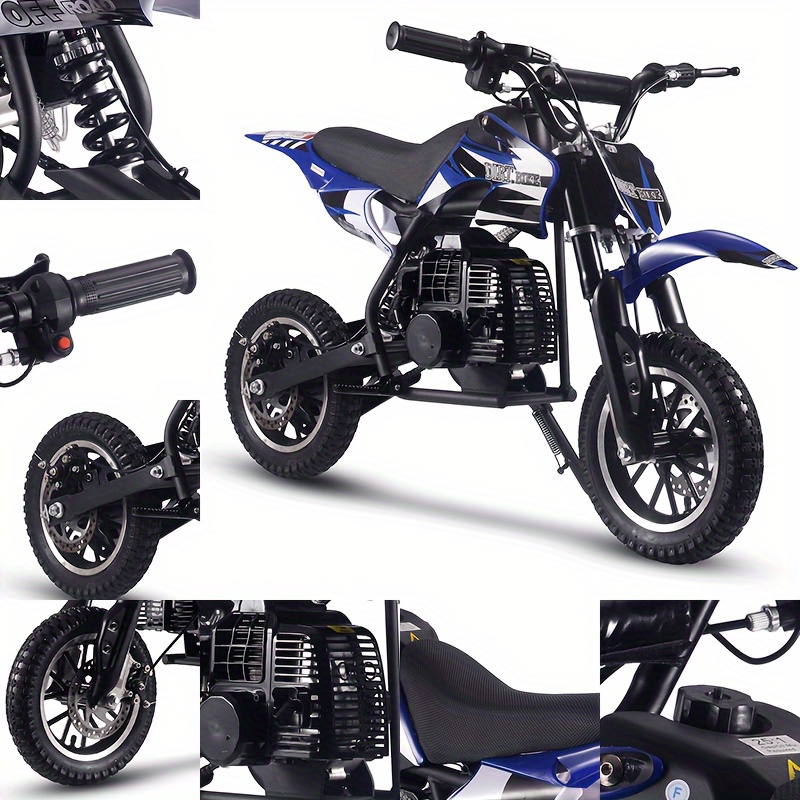 

Mini 50cc Gas Dirt Bike, Db1 Model 2 Ride With Off-road Tire, , Pull Start, Oil Mixed Required, Support Up To 130lbs, Top : 20 Mph