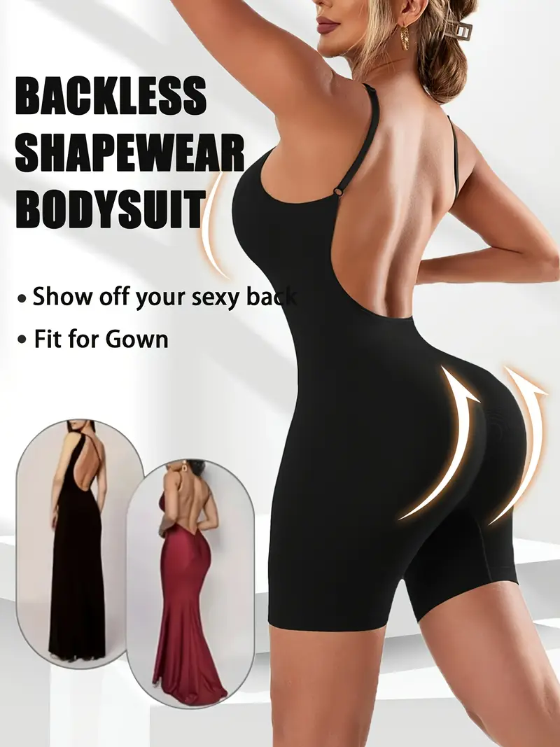bodysuit for backless dress Strapless Backless U-Plunge Bodysuit | Deep U Sculpt
