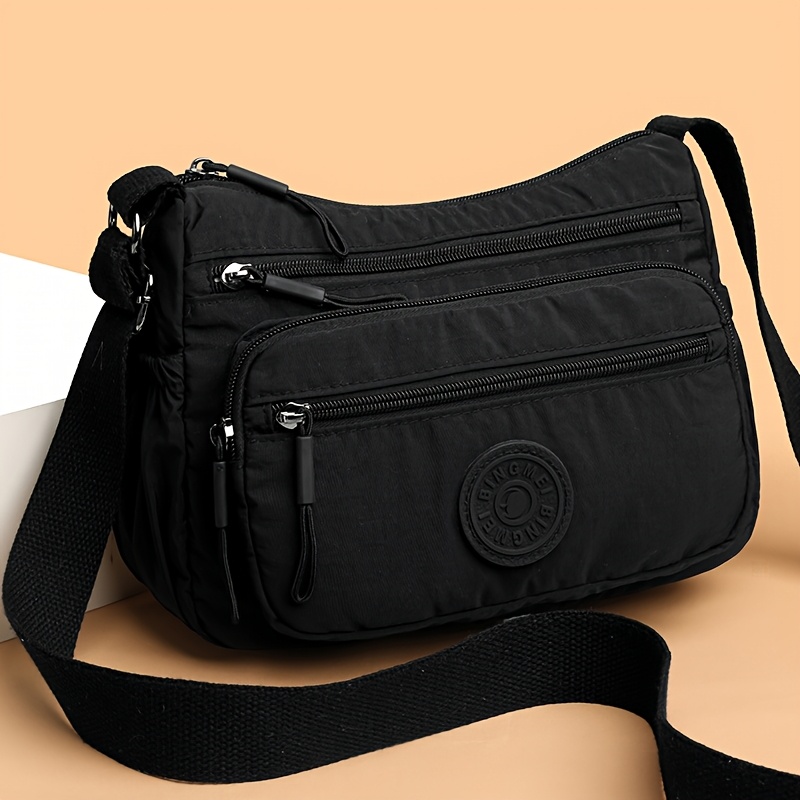 TEMU borsa a spalla da donna casual e realizzata in resistente materiale di nylon, con tasche multiple e tracolla regolabile, adatta per uscite ,