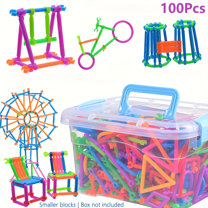 100-Pcs Magic Wand Building Blocks, STEM Toy Set
