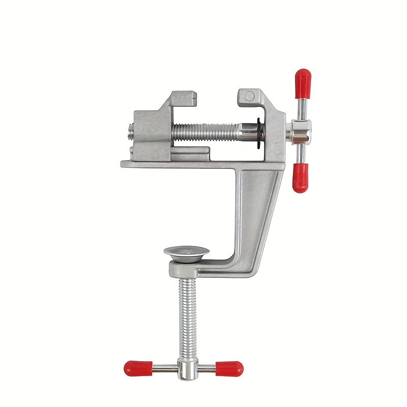 E-shop 1 Stück Schwerlast-Schraubstock mit ergonomischem Griff & Präzisionsverstellknopf - Robuste Metallkonstruktion, manueller Hebelmechanismus,