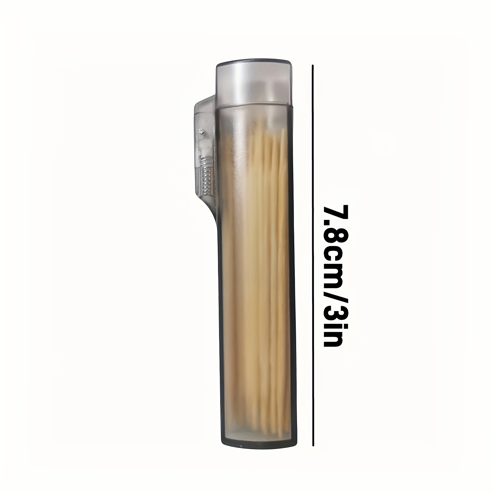 1pc 2pcs portable transparent plastic toothpick box floss holder leak proof multi purpose travel swab storage container camping outdoor compact medicine case   organizer modern minimalist   desktop tidy 4