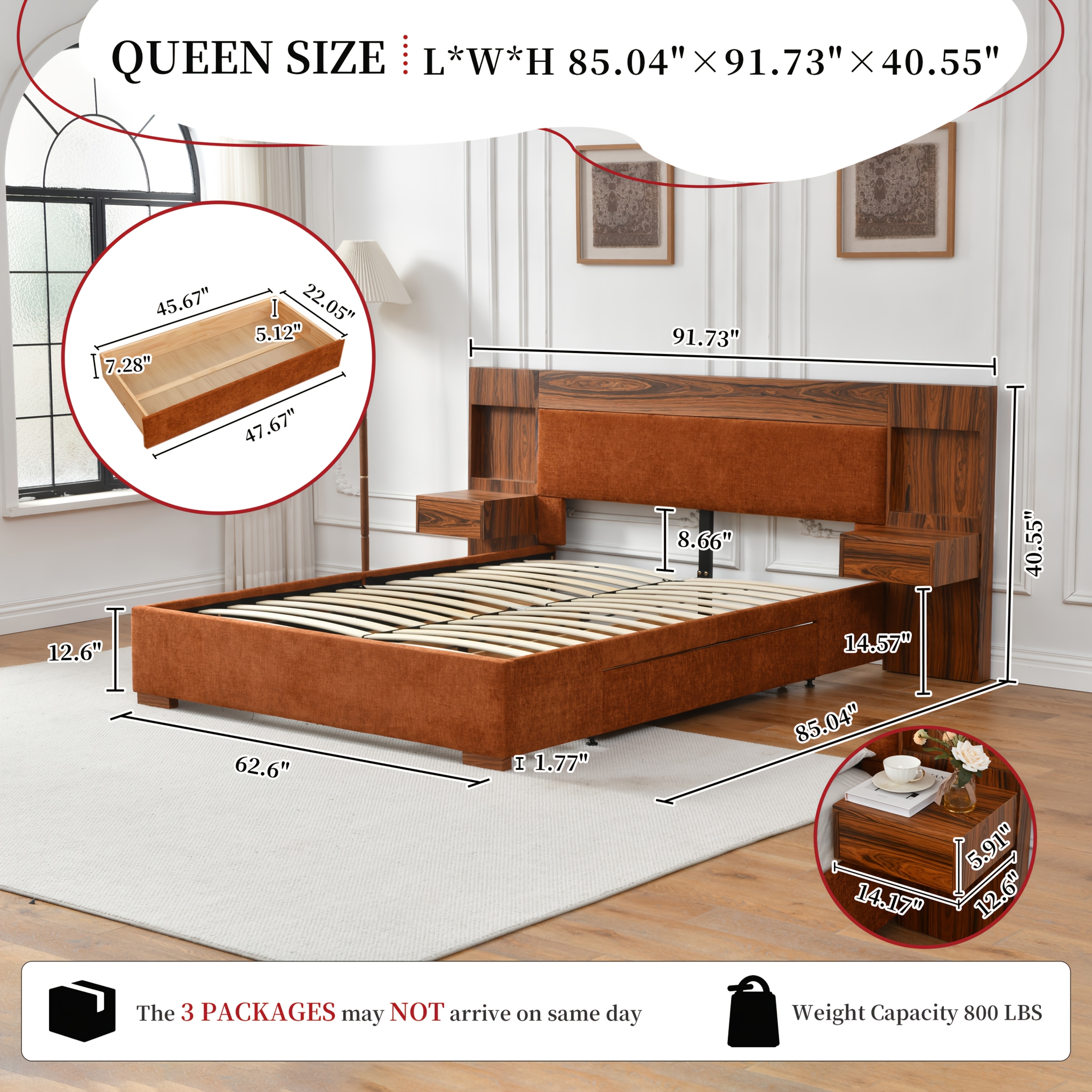 Hotel-Style Wood Platform Bed with Storage & Headboard | KANGJIA 15 Hotel-Style Wood Platform Bed Overview