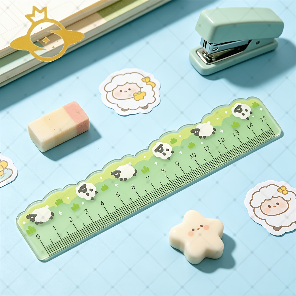Cute Little Sheep Pattern Acrylic Ruler