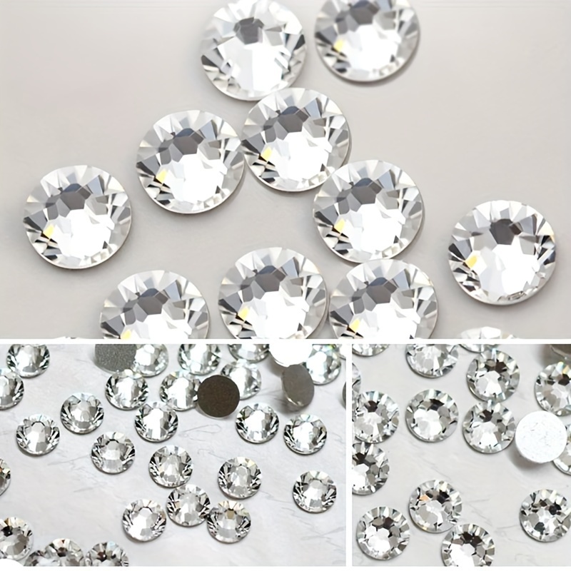 

1440 Glue Fixed Crystal Flat Back Glass Diamond Jewelry For Nail Art Decorative Clothes Shoes 4.8mm/2.8mm (/, Crystal)