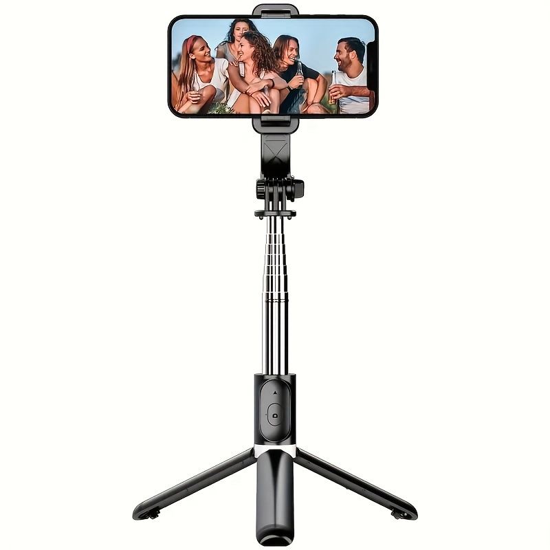 TEMU 40-inch Retractable Selfie Stick With Wireless Remote Control & 360° Rotation - Heavy-duty Tripod Stand, Anti-shake Design, Compatible With For