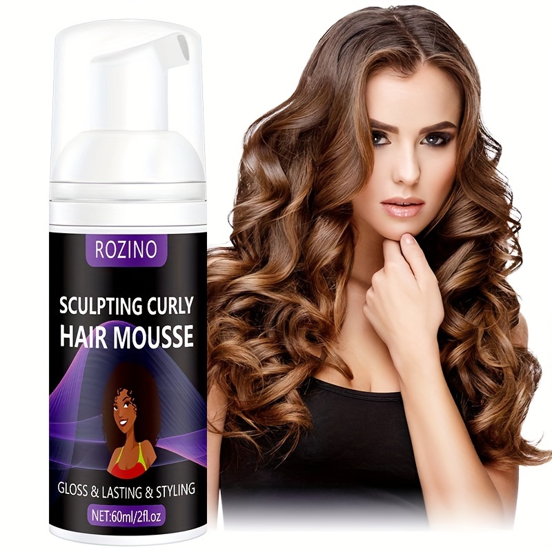 

60ml Sculpting Curly Hair Mousse, Gloss & Long-lasting Styling Foam, Frizz Control, Strengthens Hair, For Daily Use & Special Occasions