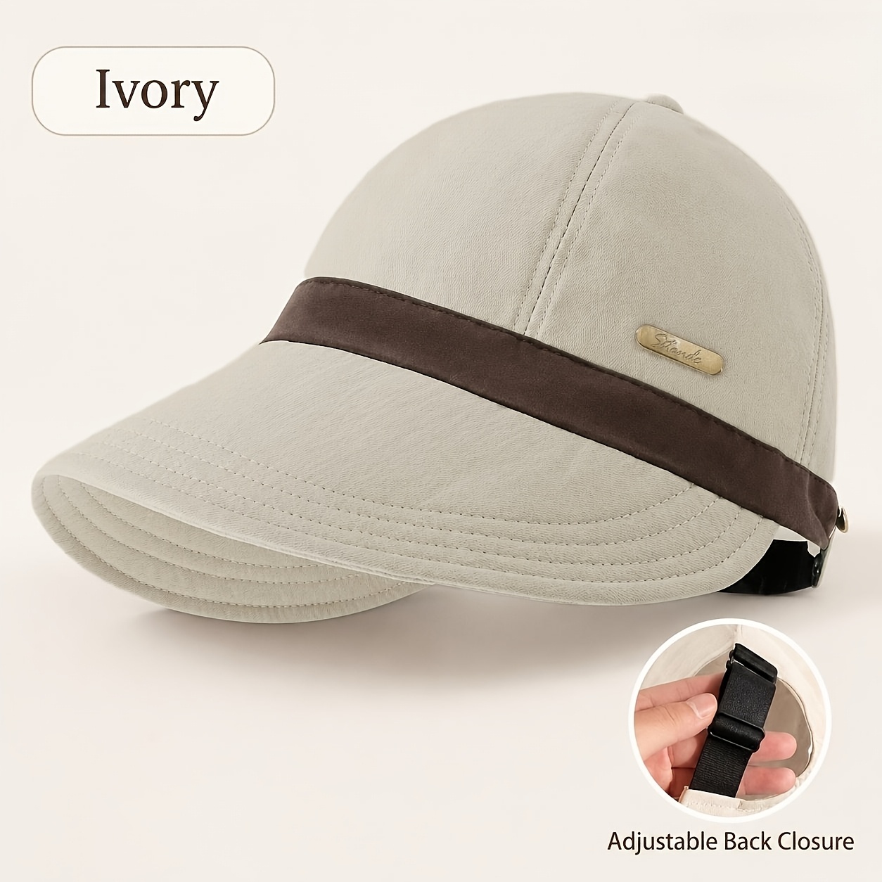 TEMU Women's Outdoor Hat - Adjustable Outdoor Sports , Casual Versatile Sun Hat, Women's Baseball