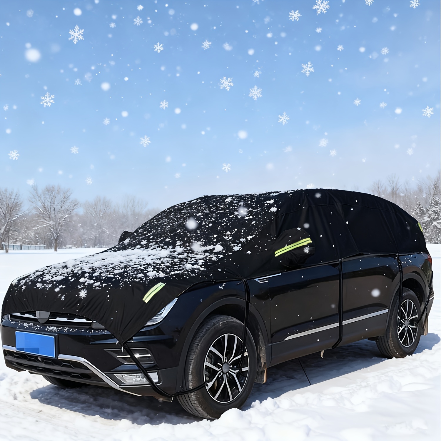 Half-car Cover, And Store, Provides Sun Protection, Durable And Does Not Fade, Suitable For Suv And Sedan Models