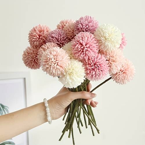5 stuks kunstmatige bloem, nep paardenbloem bloemen kunstmatige bruidsbruidsbouquet bloemdecoratie voor huis tuin feest bruiloft decoratie