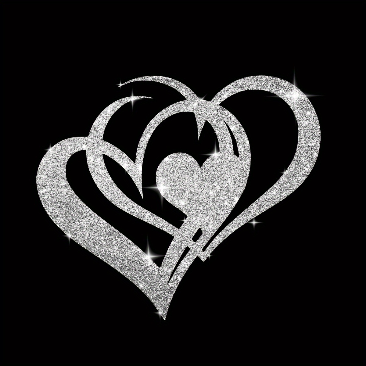 Image of 2d Flat, 2d Flat, A Romantic Wall Art Piece - Featuring A Sparkling Rhinestone Design, Exquisite Wall Decoration, Easy To Apply - A Thoughtful Gift For Your One, Perfect For Decor Style And Car !