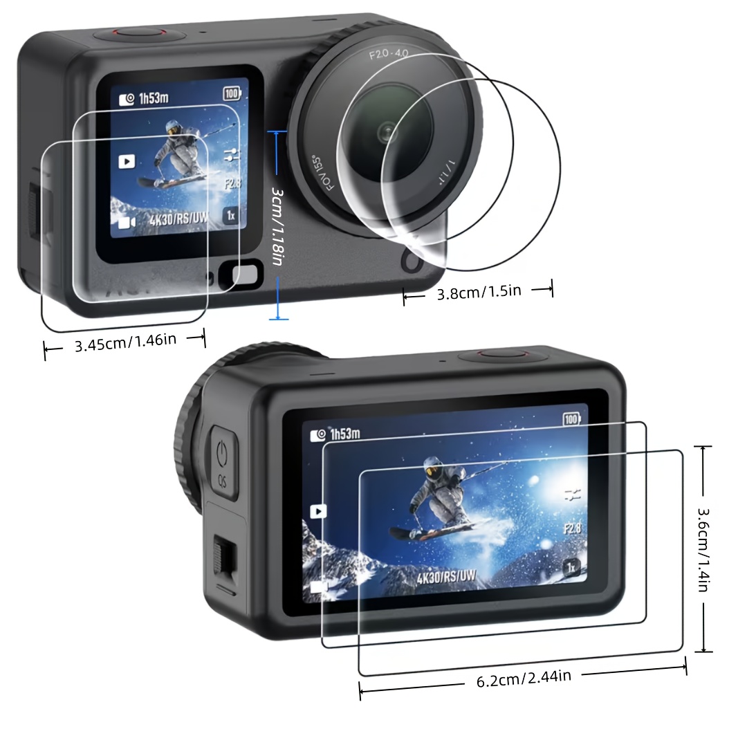 6pcs set for     ultra   protector lcd screen protector lens protector 9h hardness tempered glass hd   superior protection scratch and scuff resistant   oil resistant suitable for dji device Product details 2