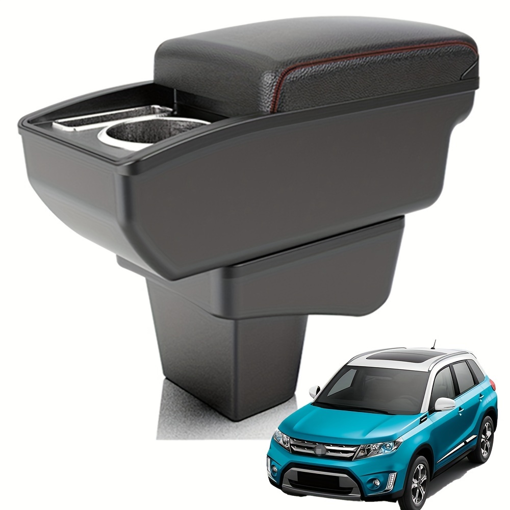 TEMU Suitable For Armrest Box Japanese For Center Console Interior Modification Additions, Non-damaging Installation, Sliding Panel, Double-layer