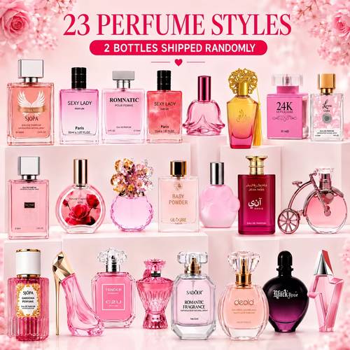 photo de l'article 23 types de parfum (livraison aléatoire) 2 flacons | | floral | surprise déballage aléatoire, parfum et élégant, divers flacons en verre de luxe pour quotidiens, différents fruits , un cadeau danniversaire pour votre