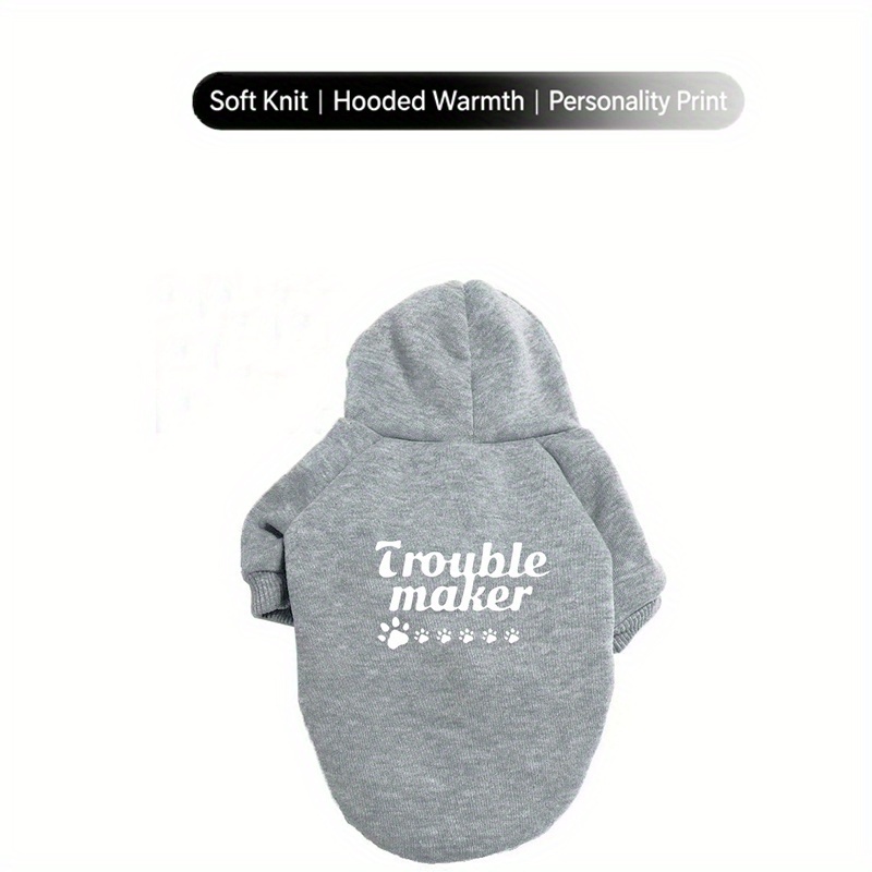 TEMU " Premium Printed Pet Sweatshirt, Pet Hoodie, Dog Clothes, Designed For Autumn And Winter . Shrink Design Your Furry Friend Warm In Winter. The Designed Loose Neckline Allows For Easier Dressing