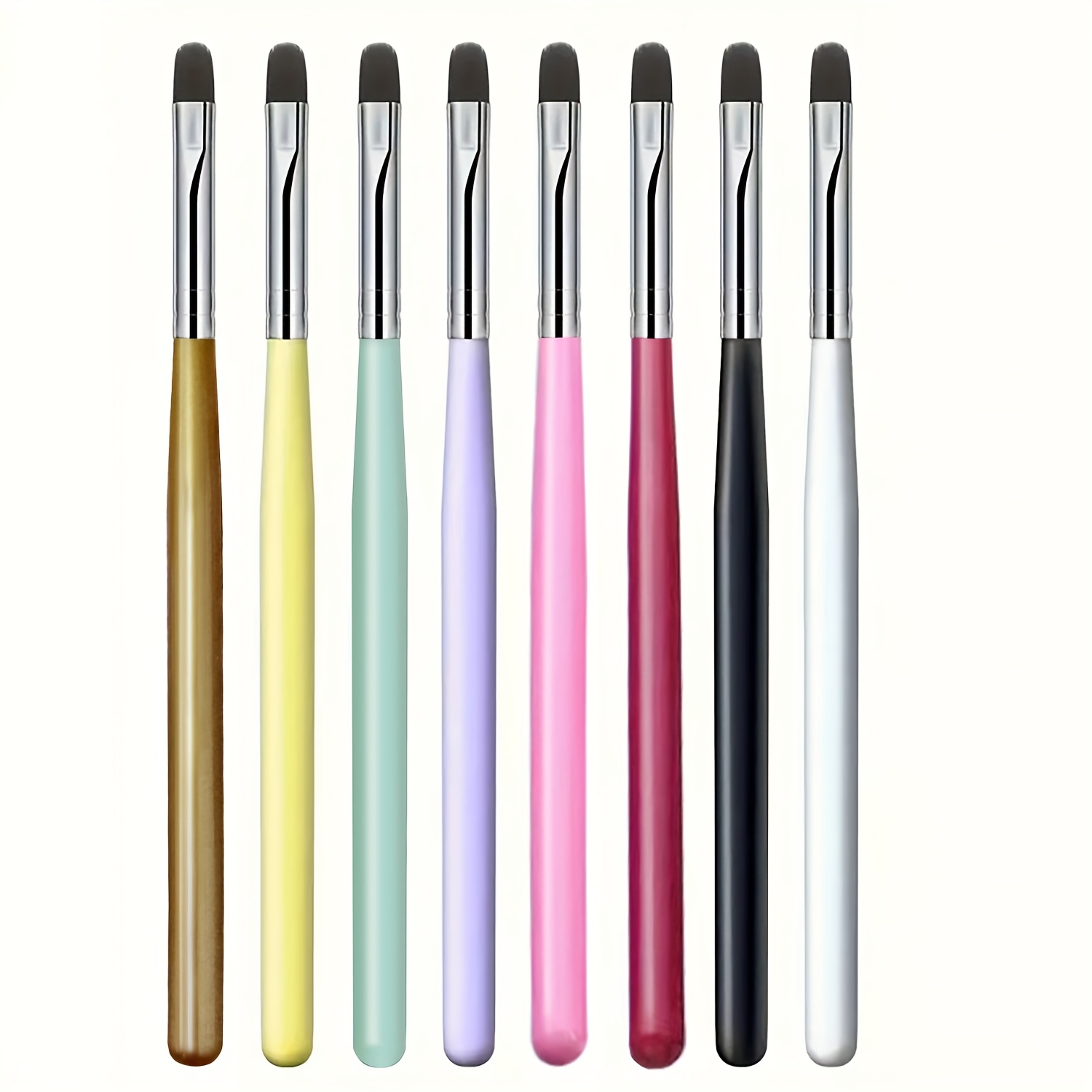 Image of Nail Art Brush 8pcs Set, Round Headed Phototherapy Pen, Wooden Handle With Baking Paint Technology, Comfortable To Use, Entry-level Multifunctional Nailbrush