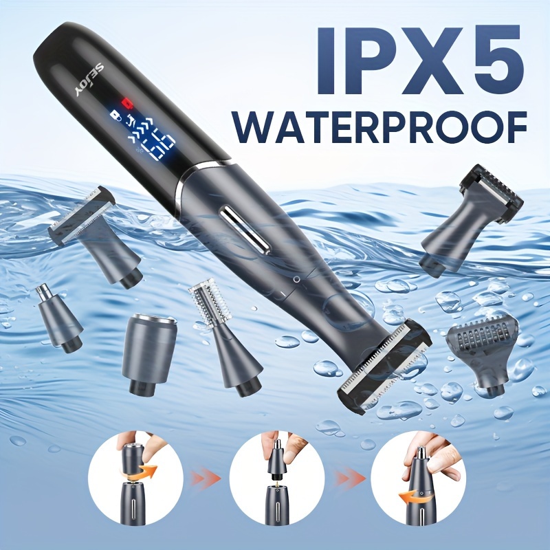 6in 1 electric  s for women men bikini trimmer hair remover kit for face eyebrow nose   legs and pubic hair wet and dry     rechargeable portable Product details 4
