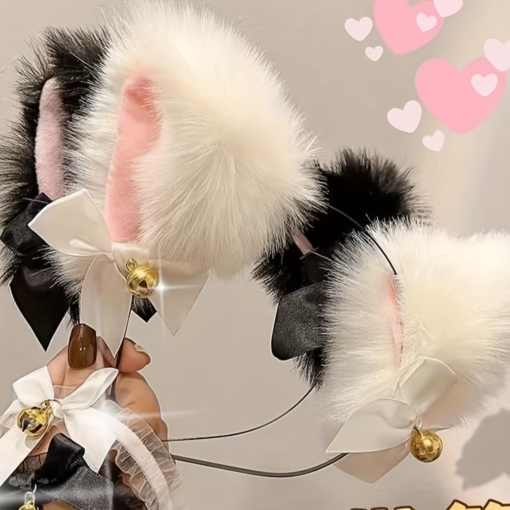 

Cat Hairband , Fluffy Fur, Matching, , Non-feathered, For Women
