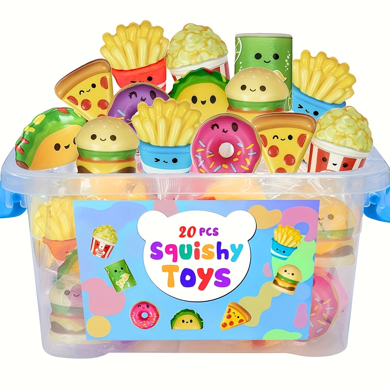 20pcs Kawai Food Squishy Toys