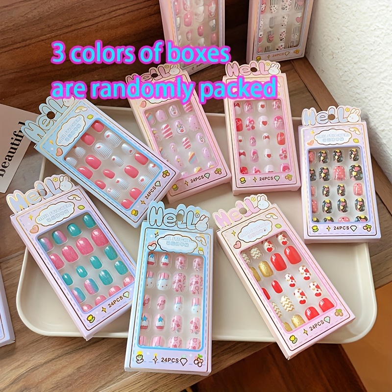 rens creative diy nail art toy wearable nails christmas birthday gift for s mystery box random styles suitable for s aged 6 14