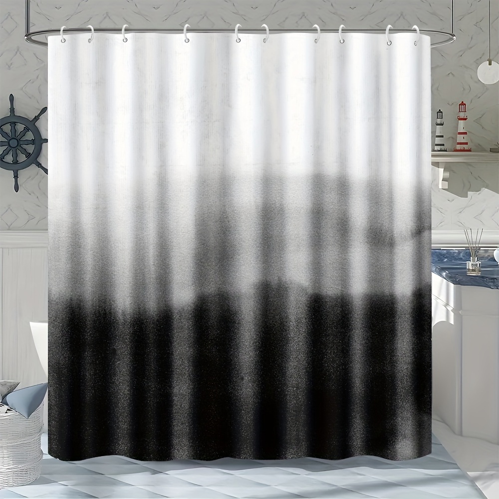 

Watercolor Gradient Shower Curtain: Inch X 180cm, , Machine Washable, Multiple Components, Seasonal, Viscose Fabric, Woven, Bathroom Privacy Curtain