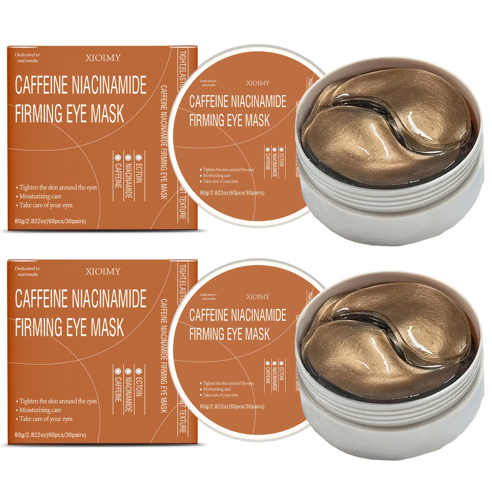 Image of 120pcs And Niacinamide Tightening Eye Masks, Moisturizing And Eye Skin Radiance And Firmness, Moisturizing And Bidding Farewell To And Dullness Of Eye Skin