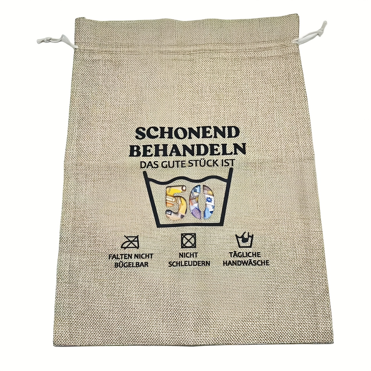 Image of 1pc Birthday Gift Bag Drawstring Bag Bag 30.40.50.60.70.80 Birthday Theme Specification 30 X 40 Cm Humorous And Interesting Funny German Christmas Gift