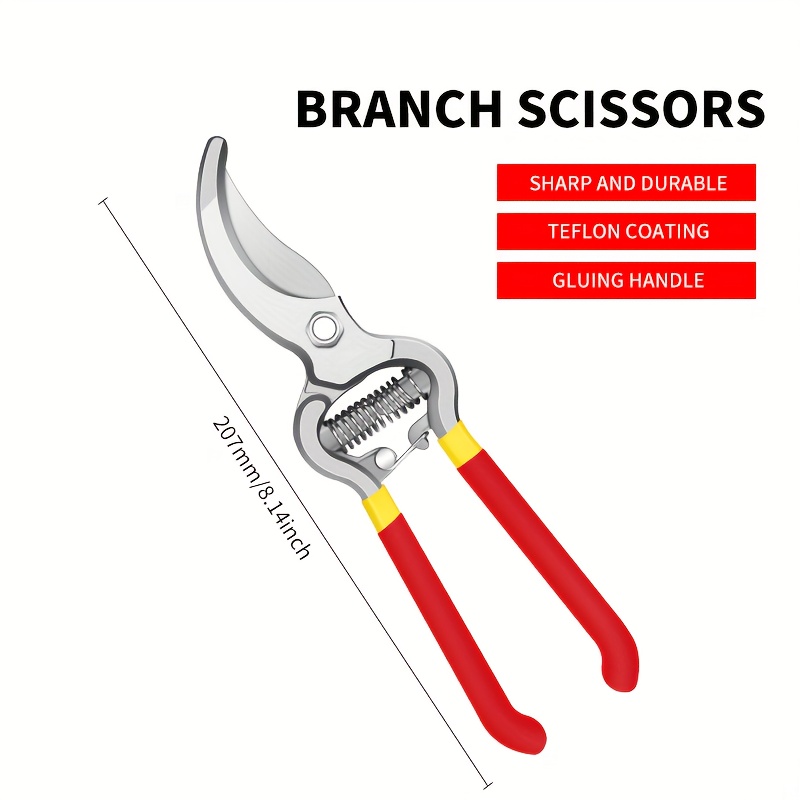 TEMU Stainless Steel Fruit Shears, Multifunctional Pruning Shears, Garden Shears, -slip, Labor-saving, Manual Pruning Shears, Professional Titanium