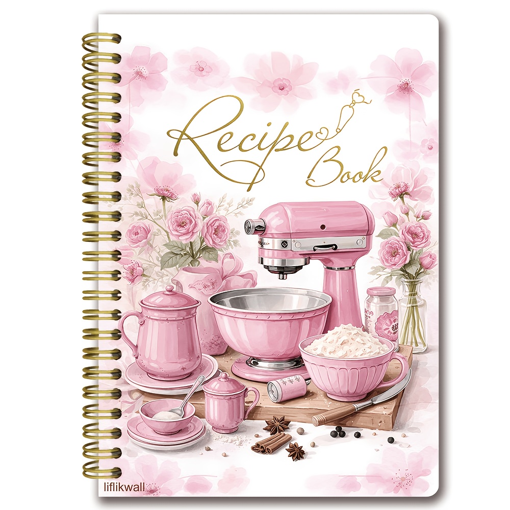 TEMU Liflikwall A5 Recipe Book & Kitchen Organizer: Cooking Journal With Measurement & Temperature Conversion Charts, Recipe Templates Suitable For