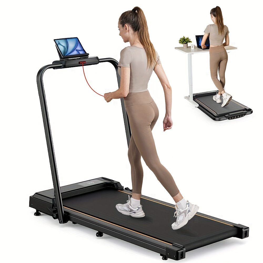 TEMU Intelligent Walking Treadmill - 10% Slope, Load Capacity 120 , Under-table Treadmill, Suitable For Home And Office Use, Led Display Screen,