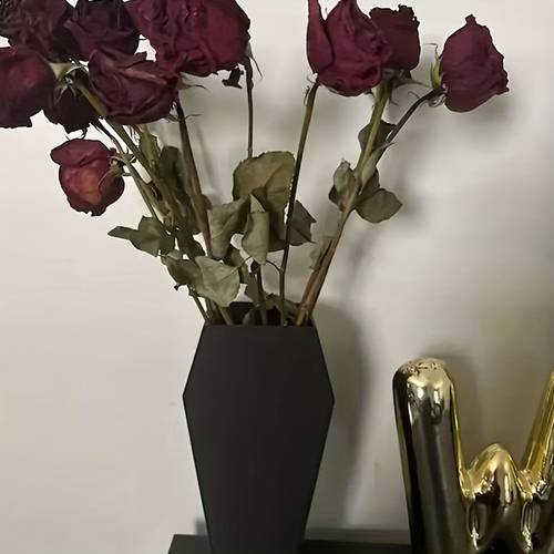 gothic coffin shaped vases suitable for dried flowers and decorations the perfect decor for weddings parties living rooms offices bedrooms or halloween themed spaces
