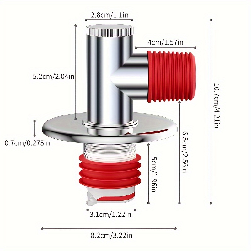 1pc washing machine drain hose adapter anti backflow seal for bathroom toilet durable plastic details 4