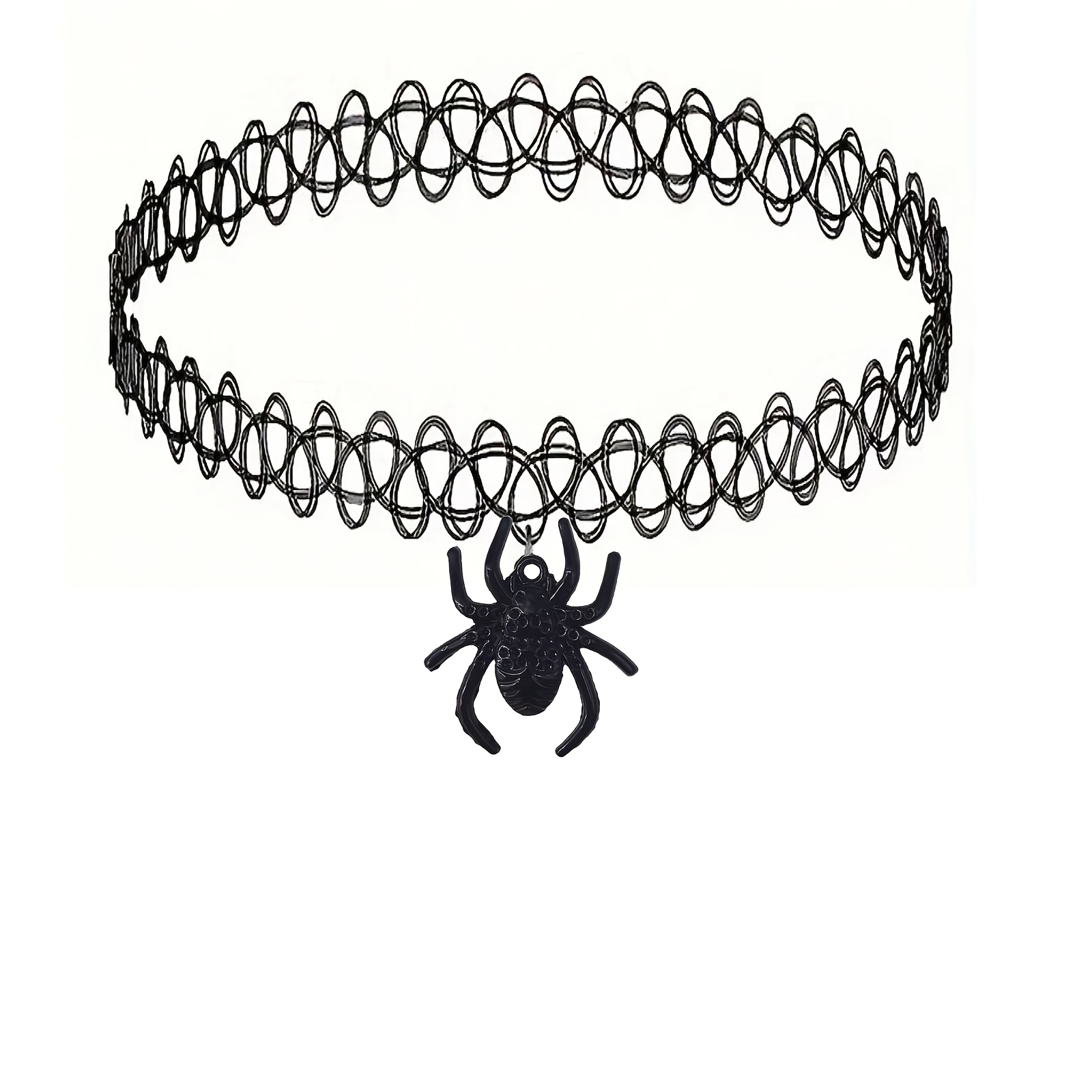 6pcs Halloween Gothic Women's Collar Woven Decoration Set