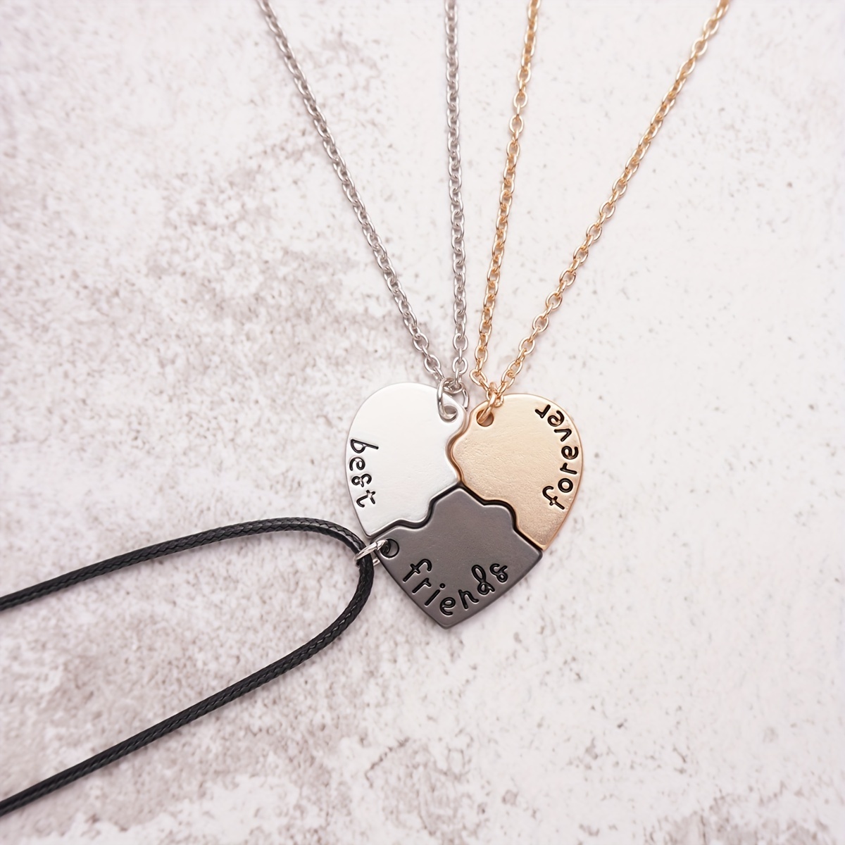 

3pcs/set Pendant Necklace For Woman, Adjustable Alloy Pendant Jewelry Gift