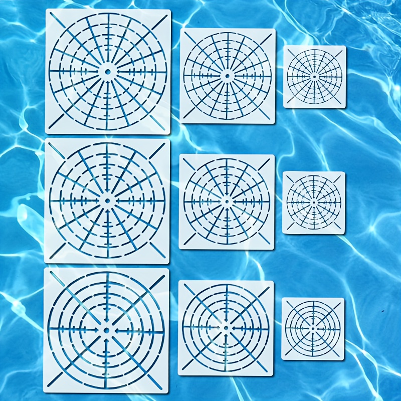 Image of Set Of 9 Mandala Dot Painting Tools With Stencils, Reusable Templates In 8/12/16 For Art Projects On Walls, Wood, Glass, And Furniture Decoration