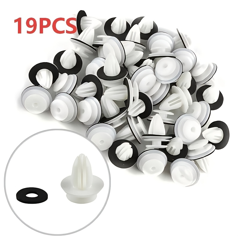 TEMU Lot de 19/49/97 pièces de rivets à enfoncer pour fixations de panneaux de porte de voiture, en matériau durable avec patins absorbant les chocs,